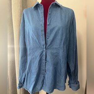 Talbots Blue Lightweight Shirt Jacket